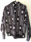 Adidas All Over Print Pullover Hoodie Sweatshirt Youth Med. 12/14 Black & White