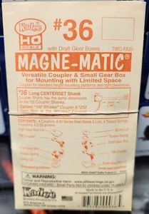 Kadee 36 2 Pair Plastic Shank Coupler Kit Magne-Matic Long 25/64" Centerset HO - Picture 1 of 2
