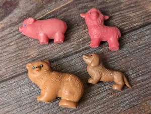 Vintage Soviet Rubber Toys 4pcs 1970s USSR - Picture 1 of 13
