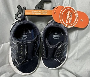 Kleinkind Junge Wonder Nation blaue Slipper. Größe 2. Neu mit Etikett - Bild 1 von 4