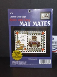 Cross Stitch Kit Cookies of Life Bear Mat Mates Quick & Easy #379 Friends Are - Picture 1 of 5