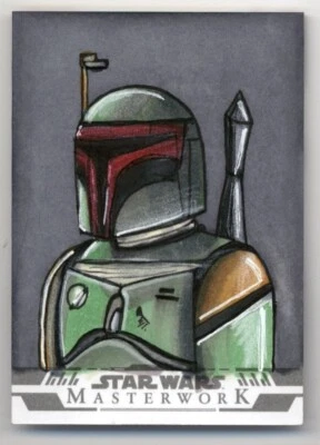 2024 Topps Star Wars Masterwork 1/1 Boba Fett Sketch Card "KAT"🔥🔥🔥 - Image 1 of 2