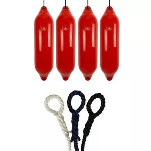 4 x HURRICANE Bootsfender: rot PM06 - FREE SPLICED END 10MM SEIL - Bild 1 von 2