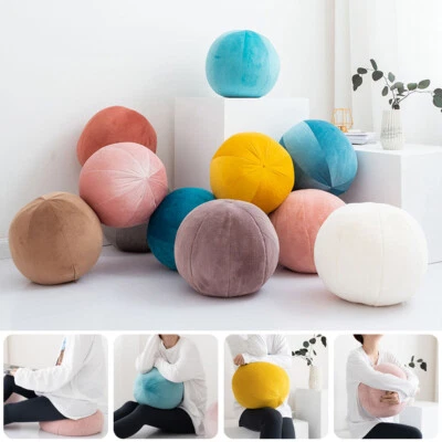 Creative Spherical Cushion Round Plush Futon Velvet Throw Pillow Sofa Cushion - Image 1 of 4