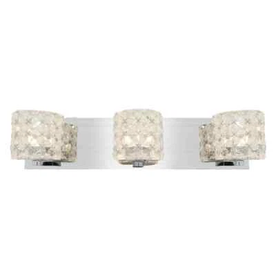 Access Lighting Prizm 3-Light Chrome Bath Light with Clear Crystal Shade - Image 1 of 3