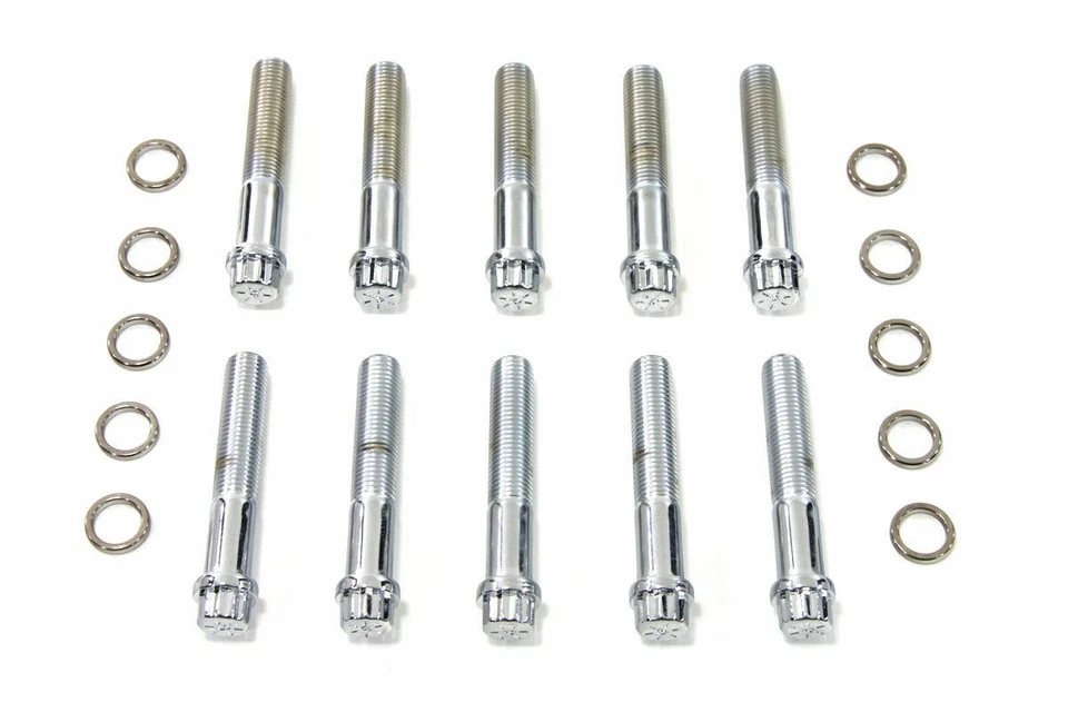 Kit de pernos de cabeza Big Bore 12 Pt cromados para Harley Davidson por V-Twin Foto 1 de 1