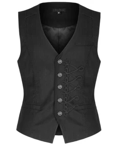 Punk Rave Invictus Mens Regency Gothic Waistcoat Vest - Picture 1 of 12