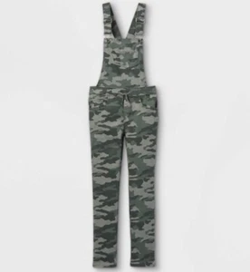 Cat & Jack Girls Ultimate Stretch Olive Green Camo Overalls Size XXL 18 Pull-On - Picture 1 of 8