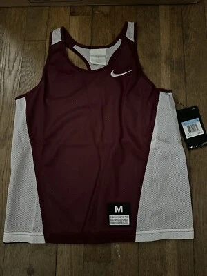 New Nike Swoosh Pullover Maroon Girls Medium M Lacrosse Logo Razorback Jersey - Image 1 of 4