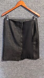 Ann Taylor Black Block Pattern Mini Skirt Women's Size 6
