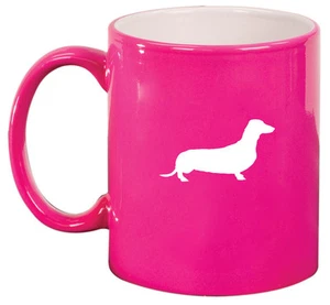11oz Ceramic Coffee Tea Mug Glass Cup Dachshund - Picture 1 of 8
