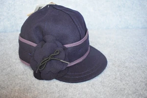 New Women's Stormy Kromer Petal Pusher Cap Hat Eggplant Purple 6 7/8 Free Ship - Picture 1 of 9