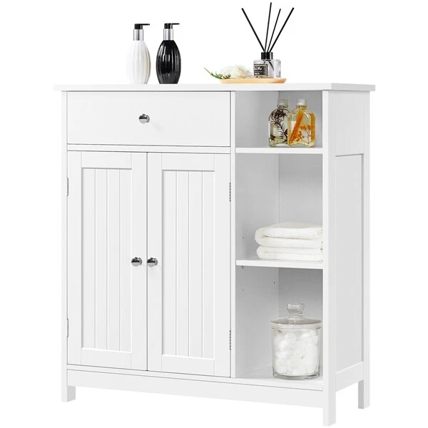 Bathroom Floor Cabinet w/ Drawer & Adjustable Shelves, Storage for Large Space - Image 1 of 1