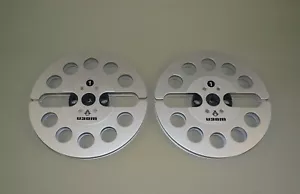 2 Vintage Metal Tape Spool Empty - IZOT Reel to Reel 6” - Picture 1 of 10