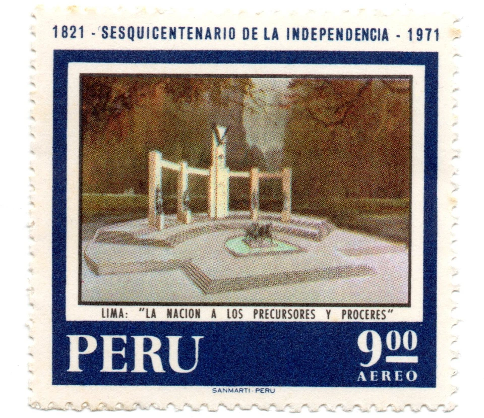 Heroes of Independence sesquicentenary monument, Perú 1971, accept offers - Image 1 of 1