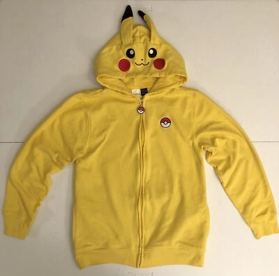 Pokémon Amarillo Niños, Capucha, Cremallera Frontal Sudadera, Talla Grande�� Foto 1 de 4