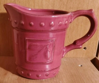 Signature SORRENTO BEAUJOLAIS / BURGUNDY Creamer, 12 oz, Debby Segura, Excellent - Image 1 of 4