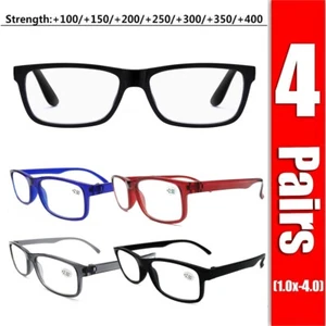4 piezas Gafas de lectura unisex con bloqueo de luz azul lectores de computadora para hombres y mujeres - Imagen 1 de 15