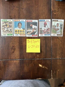 1984 (5) Topps HOF Baseball Card Lot - Berra, Brock, Baylor, Fingers, Al Kaline - Picture 1 of 2