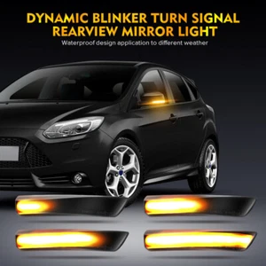 2xDynamisch LED Seitenblinker Blinkleuchte für Ford Focus Mk2 Mk3 Mondeo Mk4 Set - Picture 1 of 10