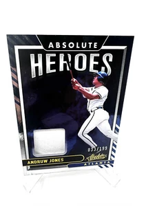 Parche reliquia ANDRUW JONES Panini Absolute 2022 033/199 HÉROES ATLANTA BRAVES - Imagen 1 de 2