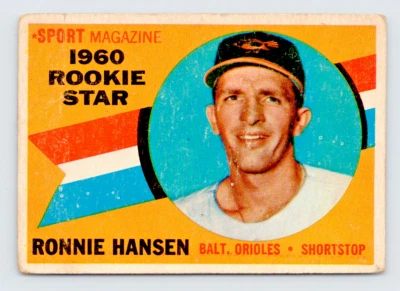 1960 Topps Card, #127 Ronnie Hansen Rookie Star, Balitmore Orioles - Image 1 of 3