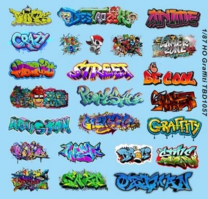 HO 1/87 Decals Graffiti per Ferromodellismo Decal TBD1057 - Imagen 1 de 1