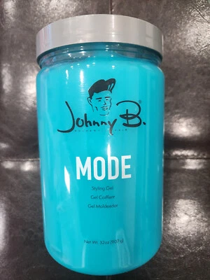 Johnny B Mode Styling Hair Gel 32 oz Medium CLEAR  CONTAINER NO ALCOHOL MADE USA - Image 1 of 4