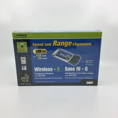 Linksys Wireless-G Notebook Adapter with SRX400 MIMO Windows XP WIFI WPC54GX4 - Image 1 of 4