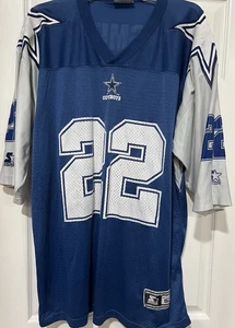 Vintage NFL Dallas Cowboys Emmitt Smith Starter Trikot Erwachsene Gr. 52 XL 🏈🏈🏈🏈 - Bild 1 von 9