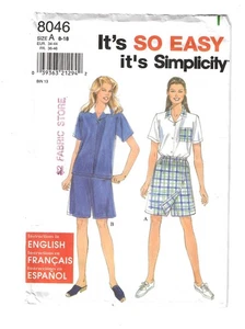 Simplicity 8046 Misses' Blouse and Shorts 2 Styles Size 8-18 Sewing Pattern - Picture 1 of 4