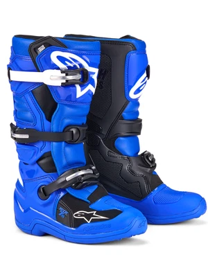 Alpinestars Youth Tech 7 S Blue Black White Mx Boots Motocross Enduro - Image 1 of 4