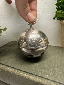 1975 Vintage Wallace Silver Plate Annual Sleigh Bell Christmas Ornament - Picture 1 of 5