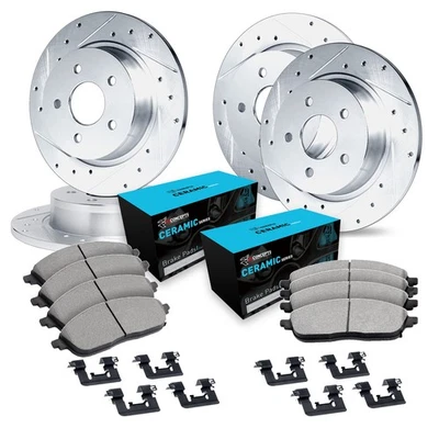 For Mercedes-Benz 300SE 64 Brake Kit eLINE Series Drilled & Slotted Front & Rear - Image 1 of 4