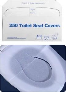 Toilet Seat Covers Disposable, 250 Pcs Flushable Disposable Seat... - Picture 1 of 8