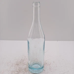 Vintage Light Aqua Glasflasche mit geprägtem Boden 11,5" hoch Sammlerstück Dekor - Bild 1 von 6