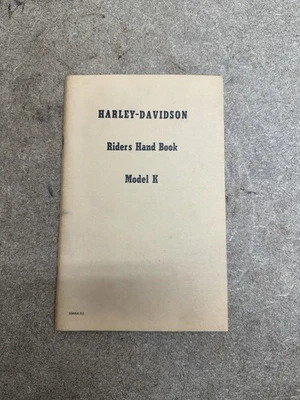 Harley Davidson Riders Manual Modelo K - Reimpresión - 99464-52 Foto 1 de 4