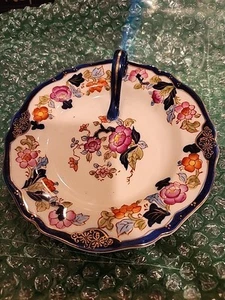 Porcelain Serving Dish Mori-Machi  Moriyama Pottery Japan hand-painted R238 - Picture 1 of 13