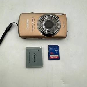 Canon PowerShot SD980 IS Digital ELPH Camera Gold w/ Battery 16GB SD Card Tested - Picture 1 of 14