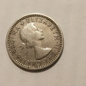 1959 united kingdom silver 6 pence - Picture 1 of 2
