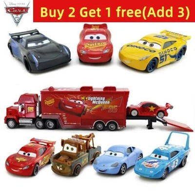 SKY_TOY CAR Disney Pixar Cars Tow Mater & McQueen 1:55 Metal Diecast Toys Car Loose New