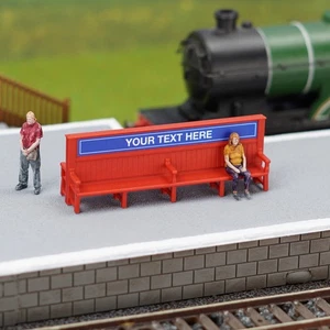 Model Railway Platform Seat - Personalised OO Gauge Barons Court Bench - Picture 1 of 10