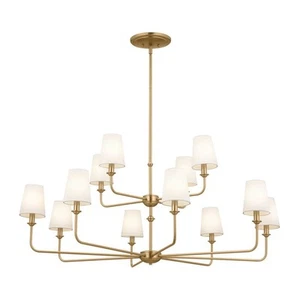 Kichler 52518 Pallas 12 Light 43"W Chandelier - Brushed Natural Brass - Picture 1 of 12