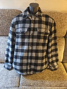 Jachs New York Men's Black/Gray Plaid Shacket M Quilt Lining Shirt Jacket - Picture 1 of 8