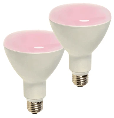 Diodesy BR30 LED 13W 250LM E26 120V 120° White Burns Intense Pink When Lit 2Pk - Image 1 of 2