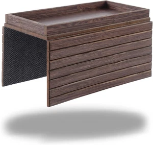 DETOR Couch Arm Tray, TV Tray with Capacious 12.4" X 5.4" Storage Box, Bamboo Gr - Picture 1 of 9