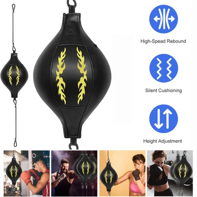 EEEKIT Adjustable Double End Boxing Speed Ball PU Leather 360° Training Punch Bag Home