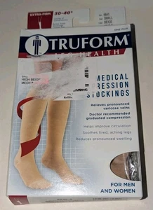 Truform Compression Stockings 30-40 mmHg Beige Short Length Item 8845 Size Small - Picture 1 of 6