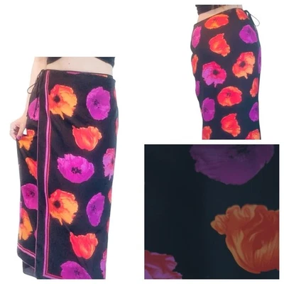 Dana Buchman | Falda envolvente floral de seda talla: 6P Foto 1 de 4