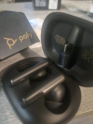 POLY Voyager Free 60+ UC Black Earbuds +BT700C dongle +Touchscreen Charge Case C - Image 1 of 4